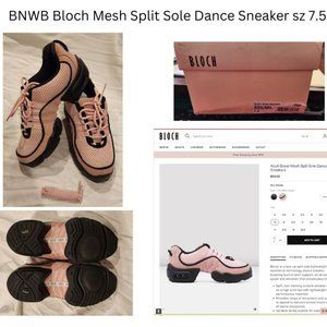 NIB Bloch Boost Mesh Split Sole Dance Sneakers 7.5 - pink